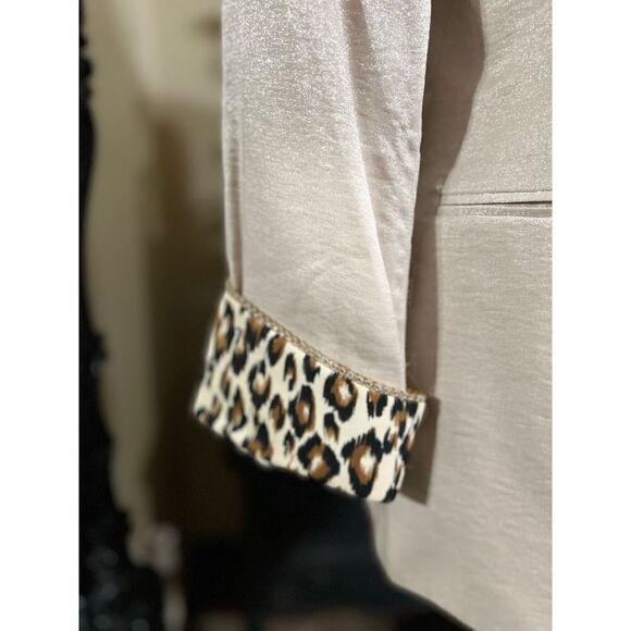 Solini New York Animal Print Rhinestone Jacket Size 12 - Picture 6 of 7